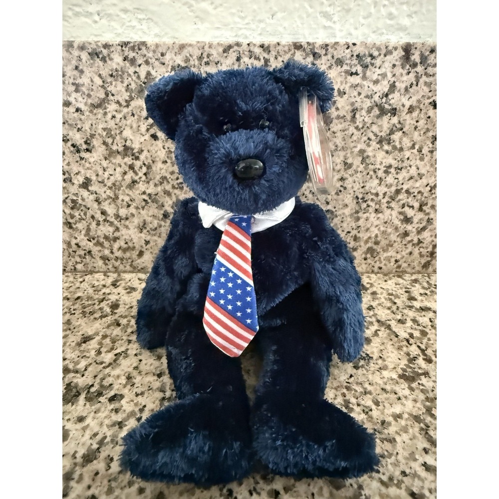 2001 Rare Pops Bear Ty Beanie Baby Tush Tag 2002 and hang tag 2001 Error